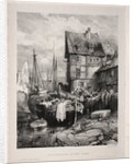 Six Marines: Intérieur dun port, 1833 by Eugène Isabey