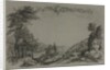 Six Views of Heidelberg Castle: Cover, Hunting Scene, 1820 by Ernst Fries