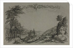 Six Views of Heidelberg Castle: Cover, Hunting Scene, 1820 by Ernst Fries