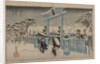 Snow at the Gion Shrine, mid 1830s by Ando Hiroshige