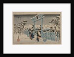 Snow at the Gion Shrine, mid 1830s by Ando Hiroshige