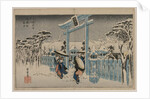 Snow at the Gion Shrine, mid 1830s by Ando Hiroshige