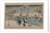 Snow at the Gion Shrine, mid 1830s by Ando Hiroshige