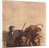 Soldier in a Trench Reclining Woman, 1915 by Jean Louis Forain