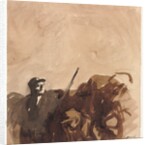 Soldier in a Trench Reclining Woman, 1915 by Jean Louis Forain