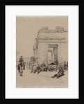 Soldiers Resting Sketch of a Man with Upraised Arm and Sketch of a Helmet, 1878 by Édouard Detaille