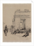 Soldiers Resting Sketch of a Man with Upraised Arm and Sketch of a Helmet, 1878 by Édouard Detaille
