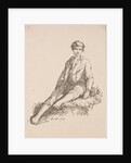 Specimens of Polyautography: Boy Seated on a Grassy Bank, 1803 by Thomas Barker
