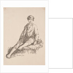 Specimens of Polyautography: Boy Seated on a Grassy Bank, 1803 by Thomas Barker