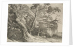 Specimens of Polyautography: Man Seated under an Oak, 1802 by Richard II Cooper