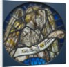 Stained Glass Roundel with an Angel Holding a Scroll, c. 1425-1450 by Unknown