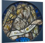 Stained Glass Roundel with an Angel Holding a Scroll, c. 1425-1450 by Unknown