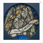 Stained Glass Roundel with an Angel Holding a Scroll, c. 1425-1450 by Unknown