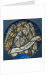 Stained Glass Roundel with an Angel Holding a Scroll, c. 1425-1450 by Unknown