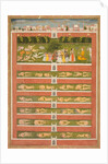 Stenciled Scenes of Lion and Gazelle, c. 1710 by Unknown