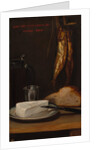 Still Life with Herring, Bread, and Cheese, 1858 by Alexandre-Gabriel Decamps