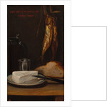 Still Life with Herring, Bread, and Cheese, 1858 by Alexandre-Gabriel Decamps