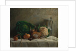 Still Life with Vegetables, Partridge, and a Jug, 1858 by Adolphe-Félix Cals