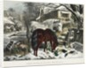 Straw-yard, Winter, 1800s by James Merritt Ives; Nathaniel Currier