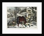 Straw-yard, Winter, 1800s by James Merritt Ives; Nathaniel Currier