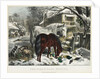 Straw-yard, Winter, 1800s by James Merritt Ives; Nathaniel Currier