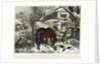 Straw-yard, Winter, 1800s by James Merritt Ives; Nathaniel Currier