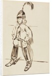 Study of a Child in Helmet and Boots by Charles Samuel Keene
