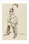 Study of a Child in Helmet and Boots by Charles Samuel Keene