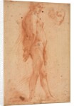Study of a Standing Male Nude, with a Study of Head in Three-Quarter Profile, c. 1640 by Cecco Bravo