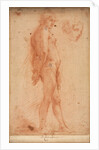 Study of a Standing Male Nude, with a Study of Head in Three-Quarter Profile, c. 1640 by Cecco Bravo