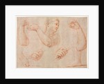 Study of a Young Woman Playing a Tambourine, and Studies of an Arm, Hands, and Feet…, c. 1711 by Marcantonio Franceschini