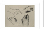 Study of Hands, 1800s by Théodule Ribot