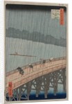 Sudden Shower over Shin-Ohashi Bridge and Atake…, 1857 by Ando Hiroshige