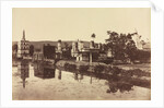 Tank and Temples at Bunshunkuree, c. 1857 by Col. Thomas Biggs; J. Murray