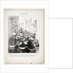 The Banqueters, plate 4: Rifolard is more charming than ever…, 1848 by Honoré Daumier