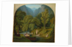 The Bathers, Souvenir of the Banks of the Anio River at Tivoli, c. 1860/1861 by Théodore Caruelle d' Aligny