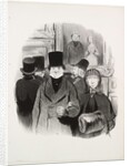 The Beautiful Days of Life, plate 59: When one's portrait is at the Salon, 1845 by Honoré Daumier