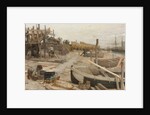 The Boatyard, c. 1875 by Jean-Charles Cazin