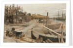 The Boatyard, c. 1875 by Jean-Charles Cazin