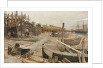 The Boatyard, c. 1875 by Jean-Charles Cazin
