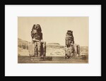 The Colossi of Memnon, Thebes, c. 1860s by Antonio Beato