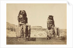The Colossi of Memnon, Thebes, c. 1860s by Antonio Beato