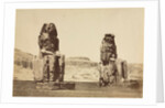 The Colossi of Memnon, Thebes, c. 1860s by Antonio Beato