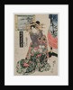 The Courtesan Emon of Maruebiya with a View of Tago Bay…, c. late 1820s or early 1830s by Ipposai Kuniyasu