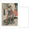 The Courtesan Emon of Maruebiya with a View of Tago Bay…, c. late 1820s or early 1830s by Ipposai Kuniyasu