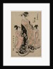 The Courtesan Hinazuru of Chojiya with her Attendants Tsuruji and Tsuruno, c. 1794 by Kitagawa Utamaro