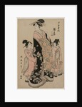 The Courtesan Hinazuru of Chojiya with her Attendants Tsuruji and Tsuruno, c. 1794 by Kitagawa Utamaro
