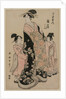 The Courtesan Hinazuru of Chojiya with her Attendants Tsuruji and Tsuruno, c. 1794 by Kitagawa Utamaro
