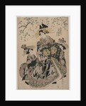 The Courtesan Katakoshigi of Maruebiya with her Kamuro Ageha and Midori, c. 1805 by Utagawa Toyokuni