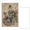 The Courtesan Katakoshigi of Maruebiya with her Kamuro Ageha and Midori, c. 1805 by Utagawa Toyokuni